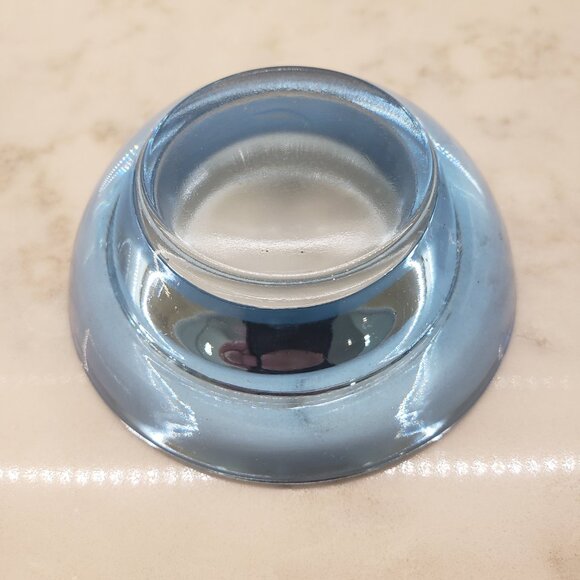 3 Blue Glass Tea Light Candle Holders - Picture 7 of 7